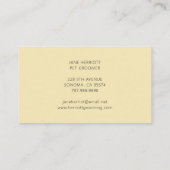 Pet Grooming Pet Wellness-Center Visitenkarte (Rückseite)