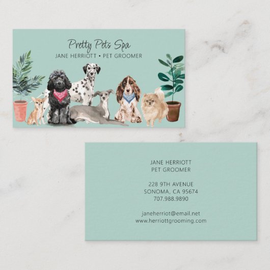 Pet Grooming Pet Wellness-Center Visitenkarte (Vorne/Hinten)