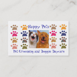 Pet Grooming Pets Sitting Paw Prints Business Card Visitenkarte