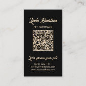 Pet Grooming Salon Boutique Afgan Hound Portrait Visitenkarte (Rückseite)