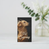 Pet Grooming Salon Boutique Afgan Hound Portrait Visitenkarte (Stehend Vorderseite)