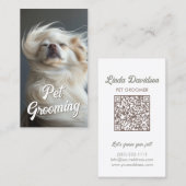 Pet Grooming Salon Boutique Chihuahua Portrait Visitenkarte (Vorne/Hinten)