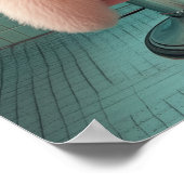 Pet Grooming Salon Boutique Poodle Portrait Poster (Ecke)