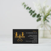 Pet Grooming Salon Business Card Visitenkarte (Stehend Vorderseite)