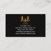 Pet Grooming Salon Business Card Visitenkarte (Rückseite)