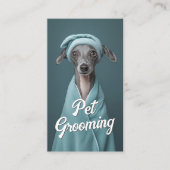Pet Grooming Salon Care Boutique Italienischer Win Visitenkarte (Vorderseite)