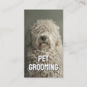 Pet Grooming Salon Care Boutique Komondor Portrait Visitenkarte (Vorderseite)