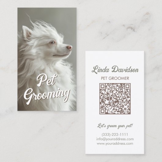 Pet Grooming Salon Care Boutique Paradies Visitenkarte (Vorne/Hinten)