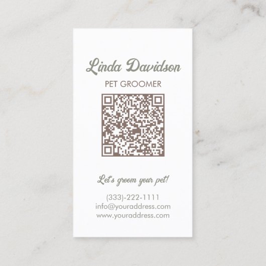 Pet Grooming Salon Care Boutique Paradies Visitenkarte (Rückseite)