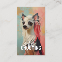 Pet Grooming Salon Care Chinesisches Portrait Visitenkarte