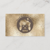 Pet Grooming Salon Gold Sparkle braun Visitenkarte (Rückseite)