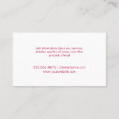 Pet Grooming | Scissors | Cute Dog Cat Visitenkarte (Rückseite)