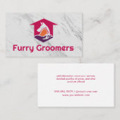 Pet Grooming | Scissors | Cute Dog Cat Visitenkarte (Vorne/Hinten)