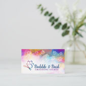 Pet Grooming Services - Aquarellkunst Visitenkarte (Stehend Vorderseite)