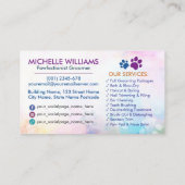 Pet Grooming Services - Aquarellkunst Visitenkarte (Rückseite)