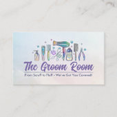 Pet Grooming Services - Aquarellkunst Visitenkarte (Vorderseite)