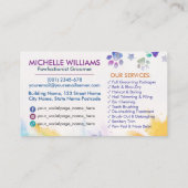 Pet Grooming Services - Aquarellkunst Visitenkarte (Rückseite)