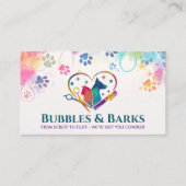 Pet Grooming Services - Aquarellkunst Visitenkarte (Vorderseite)