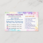 Pet Grooming Services - Aquarellkunst Visitenkarte (Rückseite)