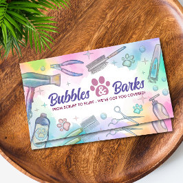 Pet Grooming Services - Aquarellkunst Visitenkarte