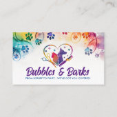 Pet Grooming Services - Aquarellkunst Visitenkarte (Vorderseite)