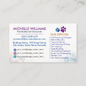 Pet Grooming Services - Aquarellkunst Visitenkarte (Rückseite)