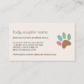 Pet Grooming Sitting Hund Katzen Paw Visitenkarte (Rückseite)