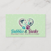 Pet Grooming Studio - Groomer Services Visitenkarte (Vorderseite)