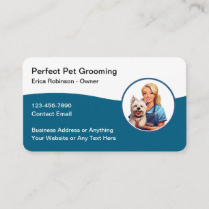 Pet Grooming Trendy Business Cards Visitenkarte