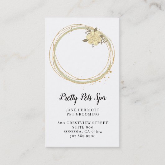 Pet Grooming Visitenkarte (Vorderseite)