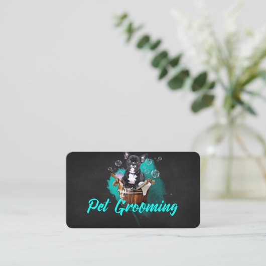 Pet Grooming Visitenkarte (Stehend Vorderseite)