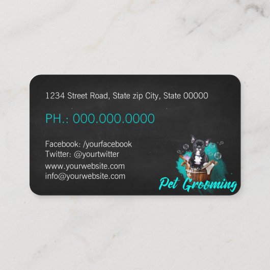Pet Grooming Visitenkarte (Rückseite)