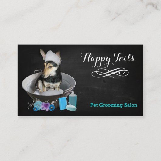 Pet Grooming Wohnzimmer Visitenkarte (Vorderseite)
