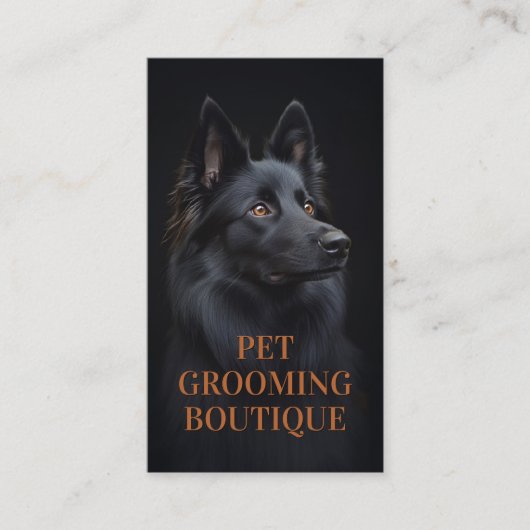 Pet Groomon Boutique Belgisches Schaf-Portrait Visitenkarte (Vorderseite)