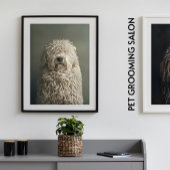 Pet Groomon Boutique Komondor Portrait Poster