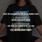 Pet Grunge Simple Modern Custom Dog Photo & Name T-Shirt