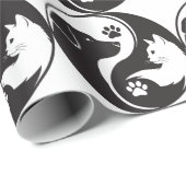 Pet Harmony Yin Yang Muster Geschenkpapier - Katze (Rolleneckpunkt)
