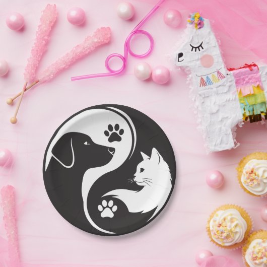 Pet Harmony Yin Yang Pappteller - Hund & Katze The (Party)