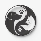Pet Harmony Yin Yang Pappteller - Hund & Katze The (Vorderseite)