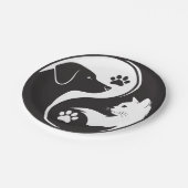 Pet Harmony Yin Yang Pappteller - Hund & Katze The (Schrägansicht)