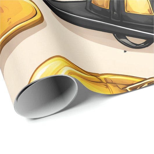 Pet helmet pattern fire station wrap geschenkpapier (Rolleneckpunkt)