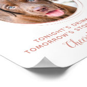 Pet Hochzeit Open Bar Dog Foto Rose Gold Drinks Poster (Ecke)