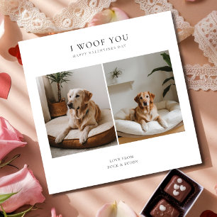Pet-Holiday-I-Woof-You-Valentinstag-Fotokarte Feiertagskarte