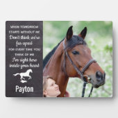 Pet Horse Memorial Foto Fotoplatte (Vorderseite)