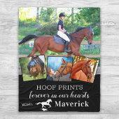 Pet Horse Memorial Personalisiert 4 FotoCollage Fleecedecke
