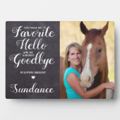 Pet Horse Memorial Personalisiert Equine Foto Fotoplatte (Vorderseite)