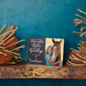 Pet Horse Memorial Personalisiert Equine Foto Fotoplatte (Seite)