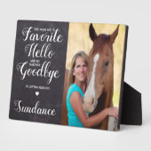 Pet Horse Memorial Personalisiert Equine Foto Fotoplatte (Seite)