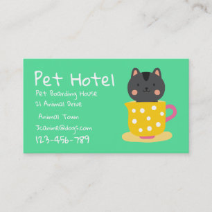 Pet Hotel Boarding Zwinger beruflich Visitenkarte