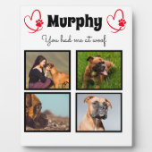 Pet-Hund 4-Foto-Collage anpassen Fotoplatte (Vorderseite)